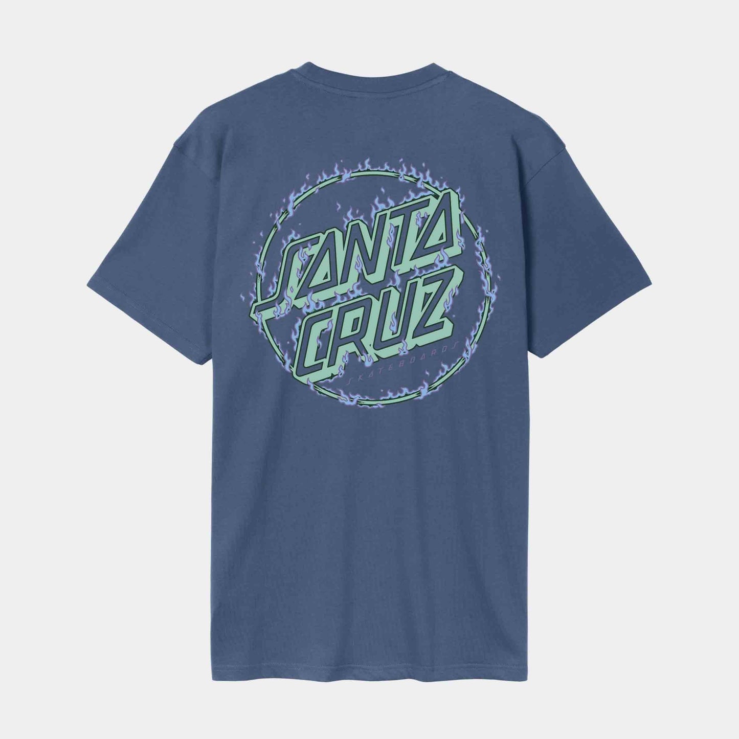 Santa Cruz Burnt Opus OVRSZD T-Shirt Heritage Blue