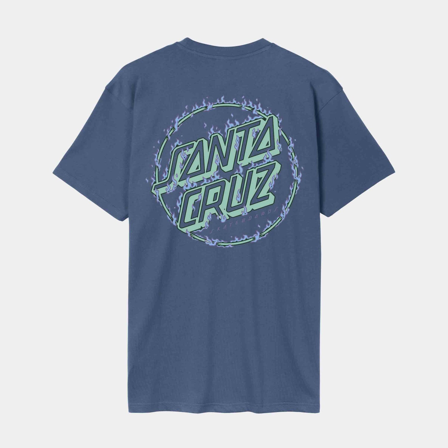 Santa Cruz Burnt Opus OVRSZD T-Shirt Heritage Blue
