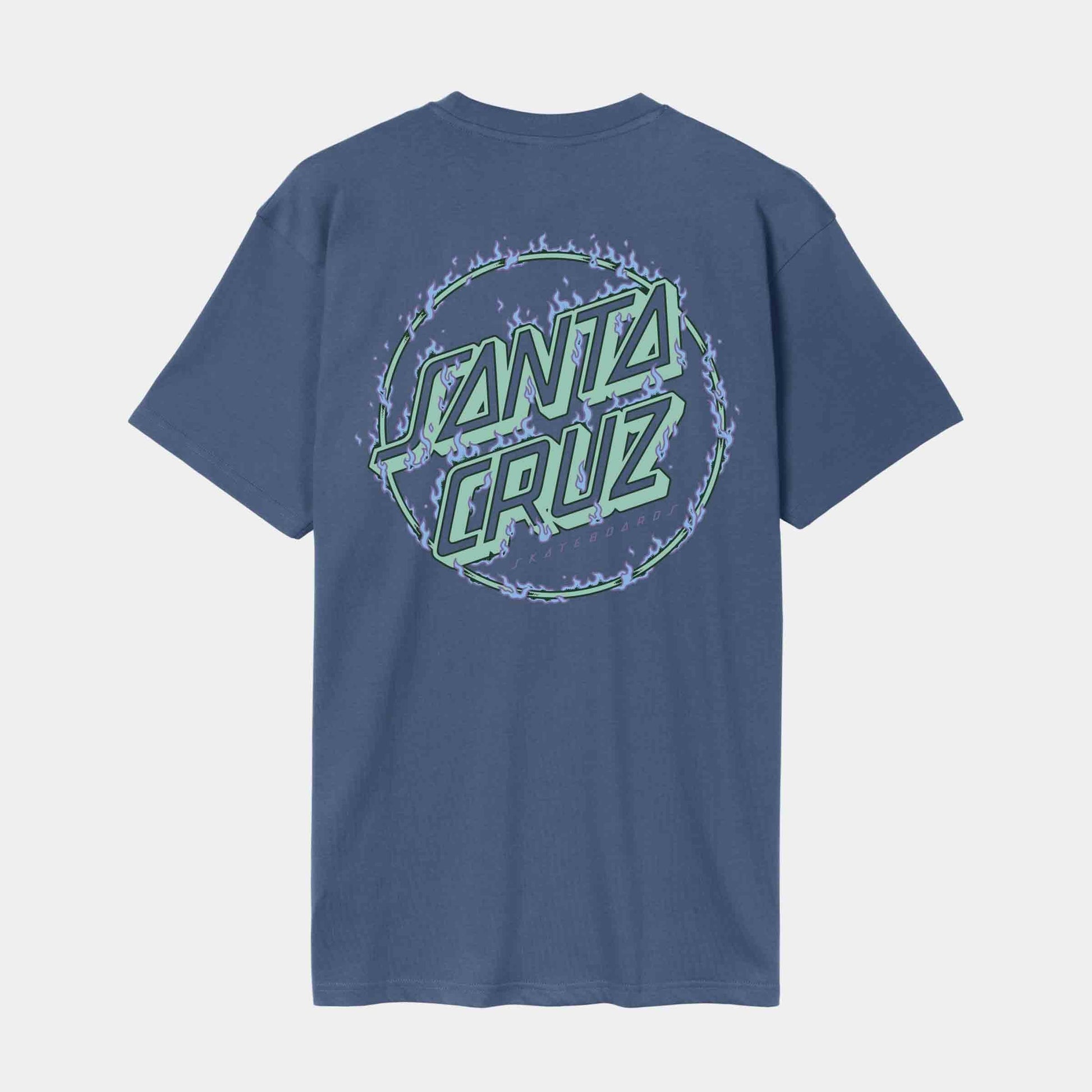 Santa Cruz Burnt Opus OVRSZD T-Shirt Heritage Blue