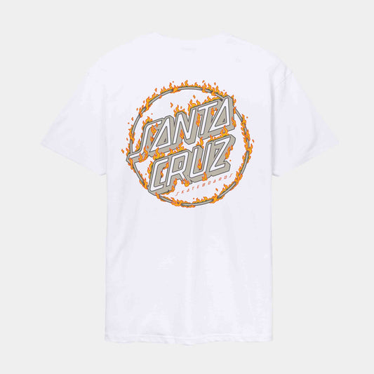 Santa Cruz Burnt Opus OVRSZD T-Shirt White