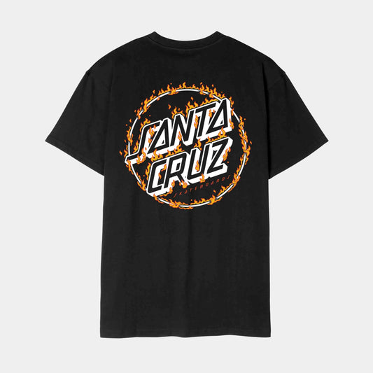Santa Cruz Burnt Opus OVRSZD T-Shirt Black