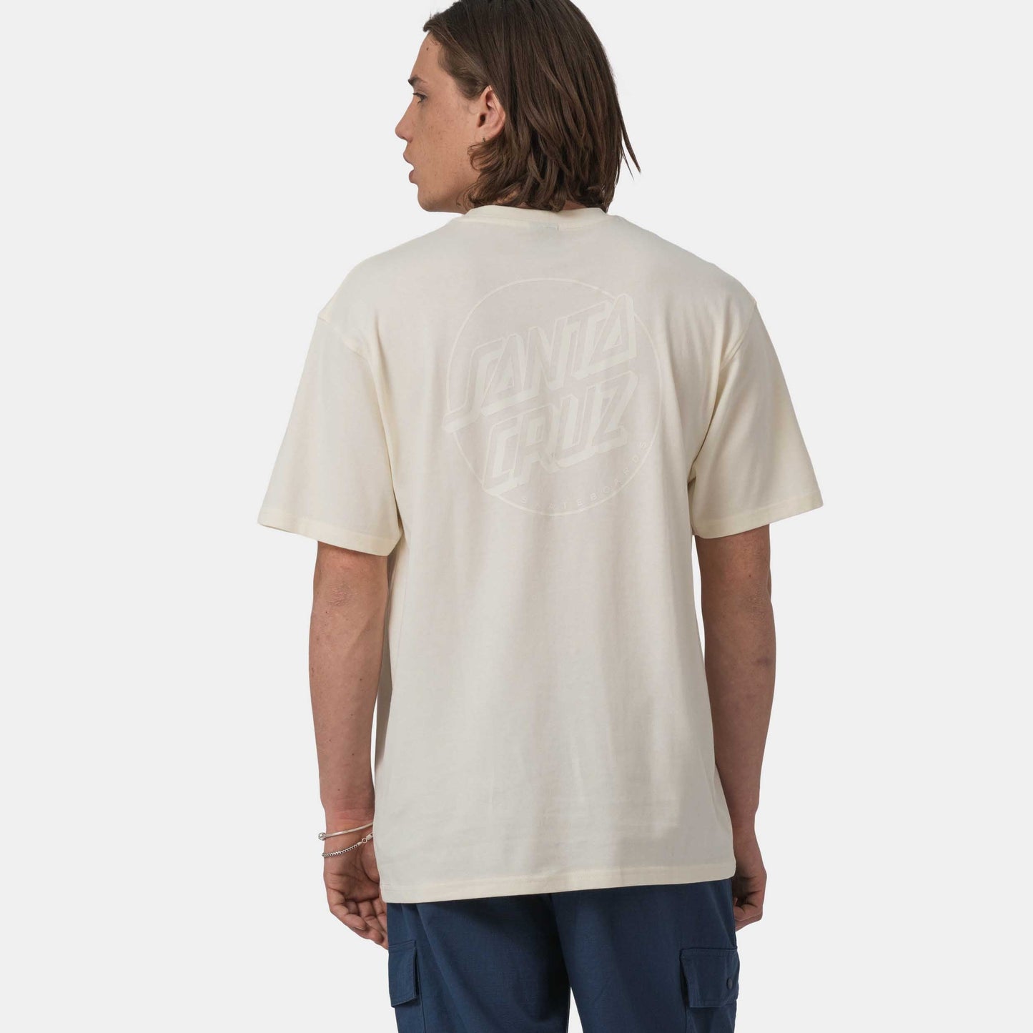 Santa Cruz Tonal Opus Dot Stripe T-Shirt Unbleached Cotton