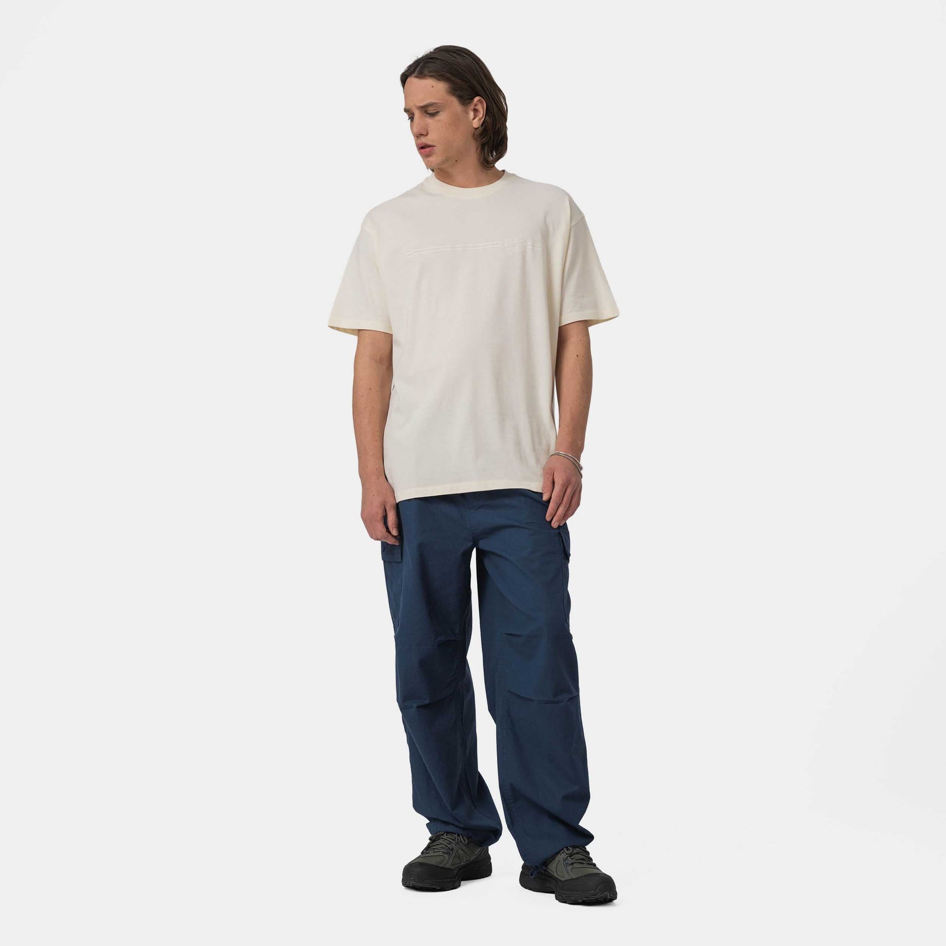 Santa Cruz Tonal Opus Dot Stripe T-Shirt Unbleached Cotton
