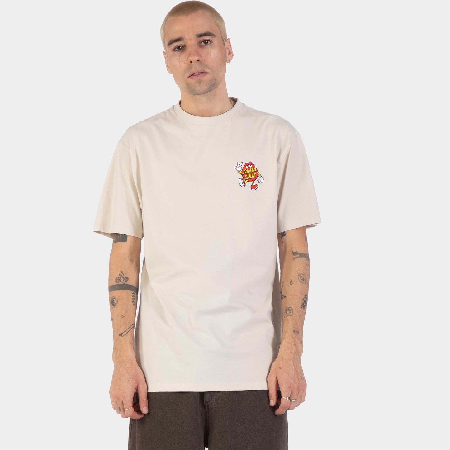 Santa Cruz | Dot Dudes T Shirt Warm Grey