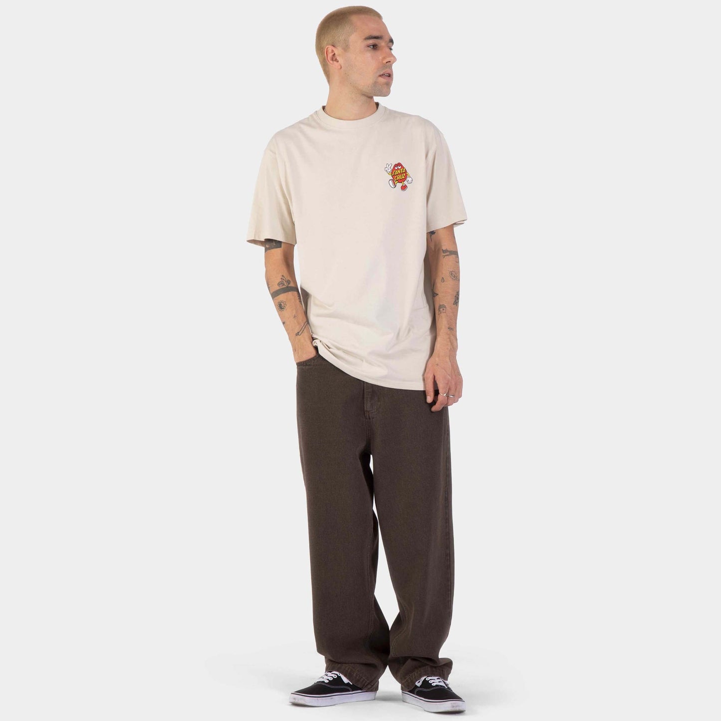 Santa Cruz | Dot Dudes T Shirt Warm Grey