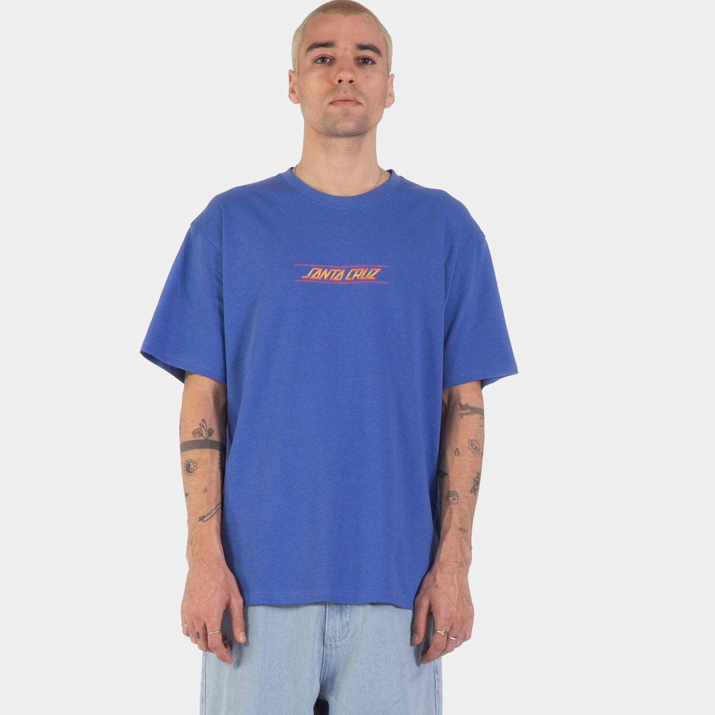 Santa Cruz | Classic Fade Strip Centre T Shirt Sapphire