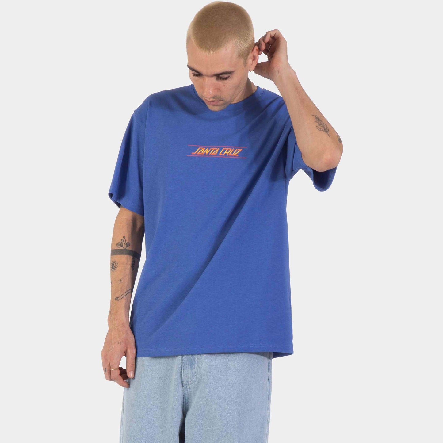 Santa Cruz | Classic Fade Strip Centre T Shirt Sapphire