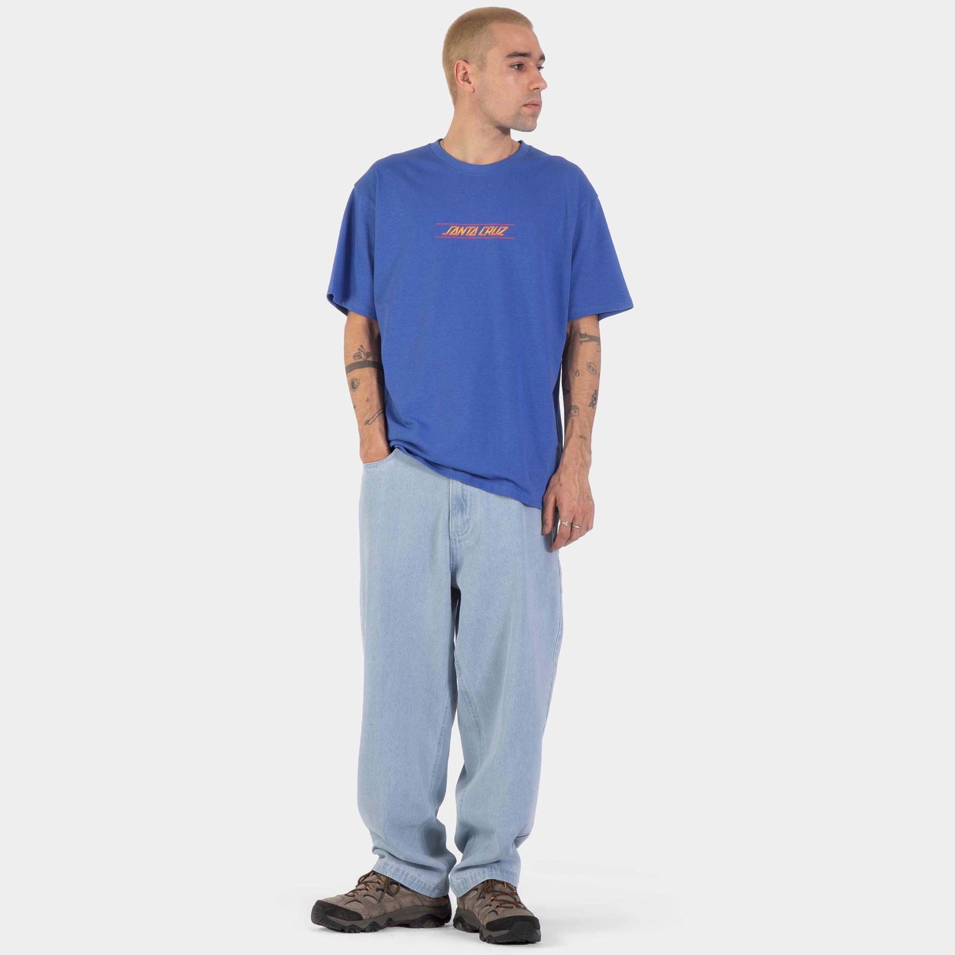 Santa Cruz | Classic Fade Strip Centre T Shirt Sapphire
