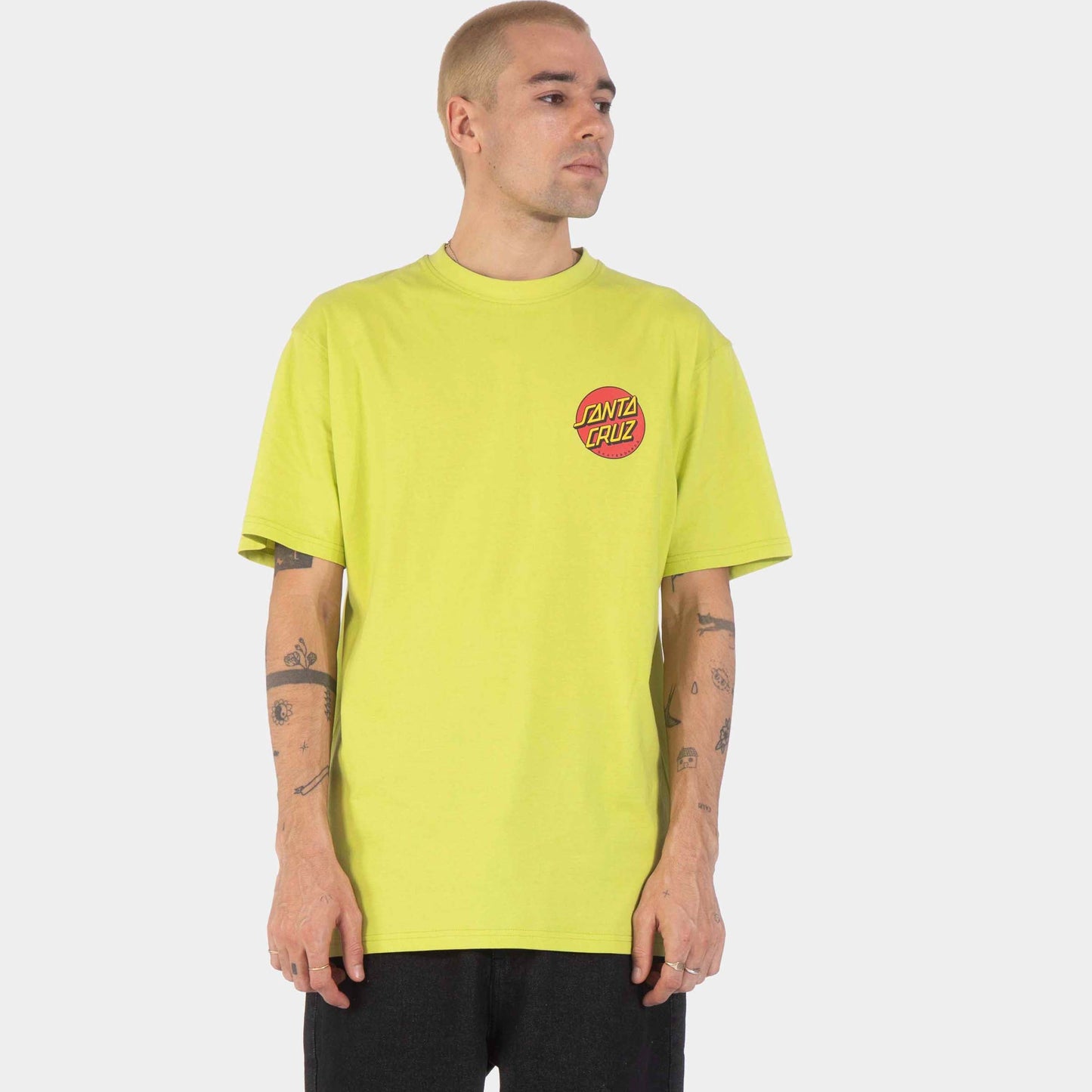 Santa Cruz | Classic Fade Strip Centre T Shirt Green Glow