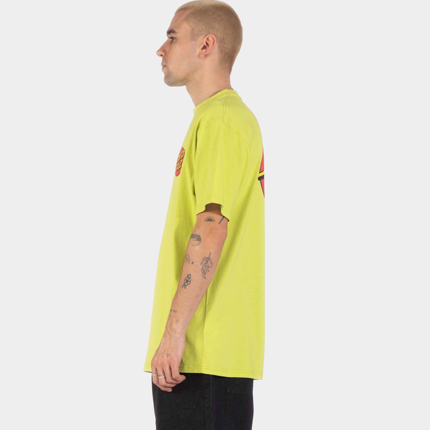 Santa Cruz | Classic Fade Strip Centre T Shirt Green Glow