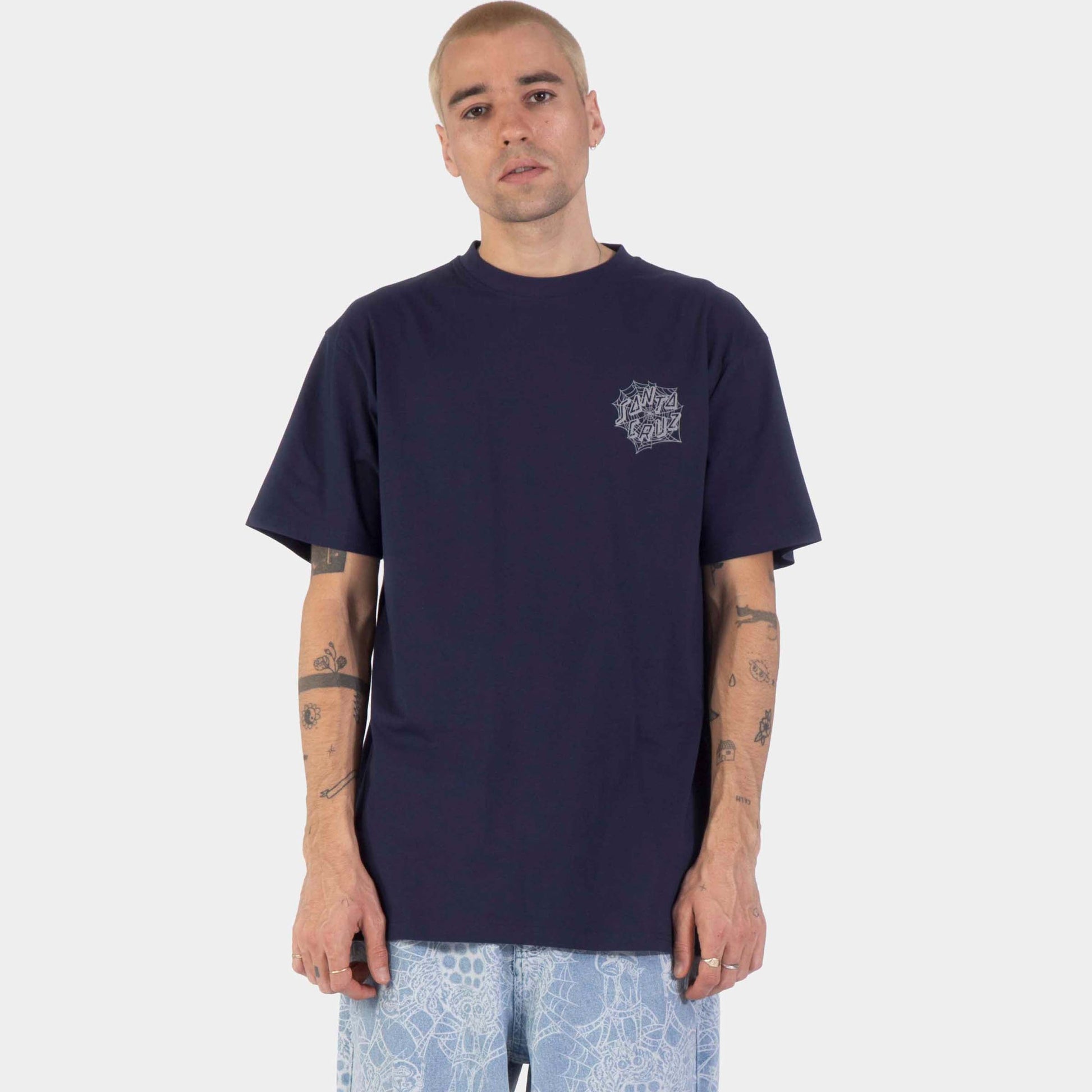Santa Cruz | Dressen Spider T Shirt Midnight Blue