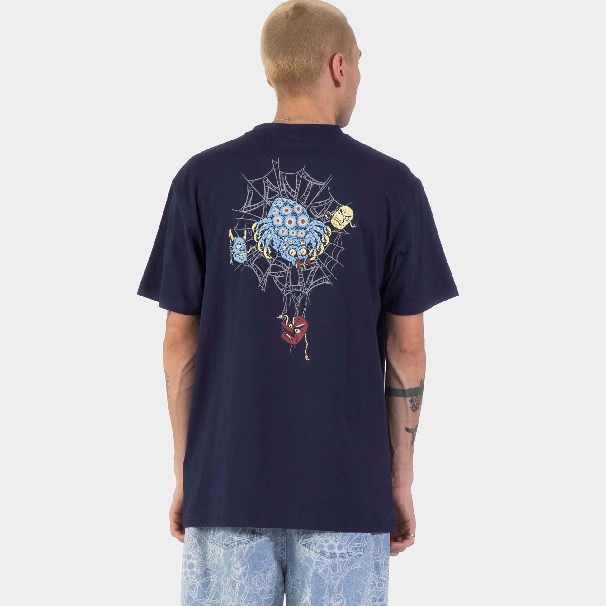 Santa Cruz | Dressen Spider T Shirt Midnight Blue
