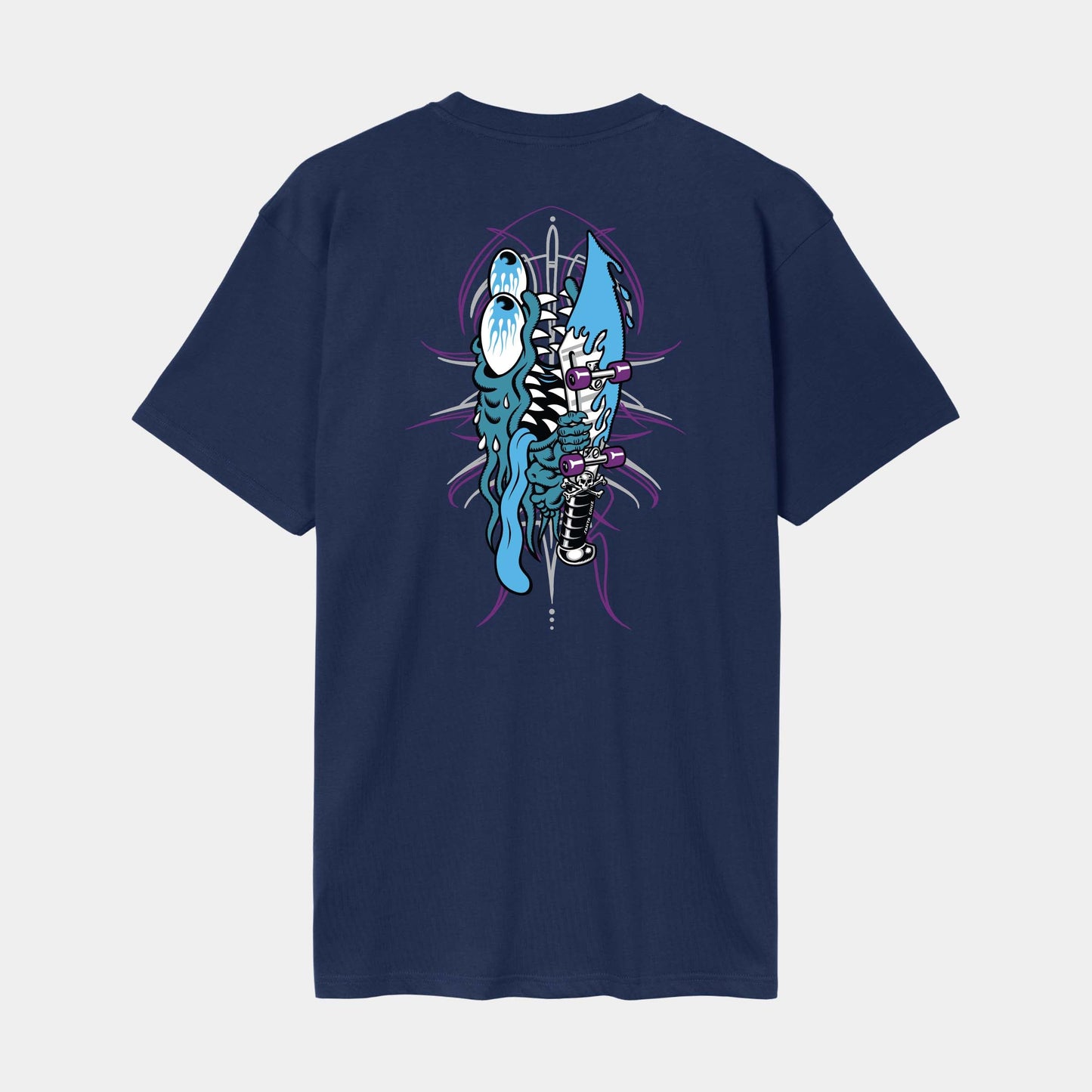 Santa Cruz | Meek Pinstripe Slasher T Shirt Midnight Blue