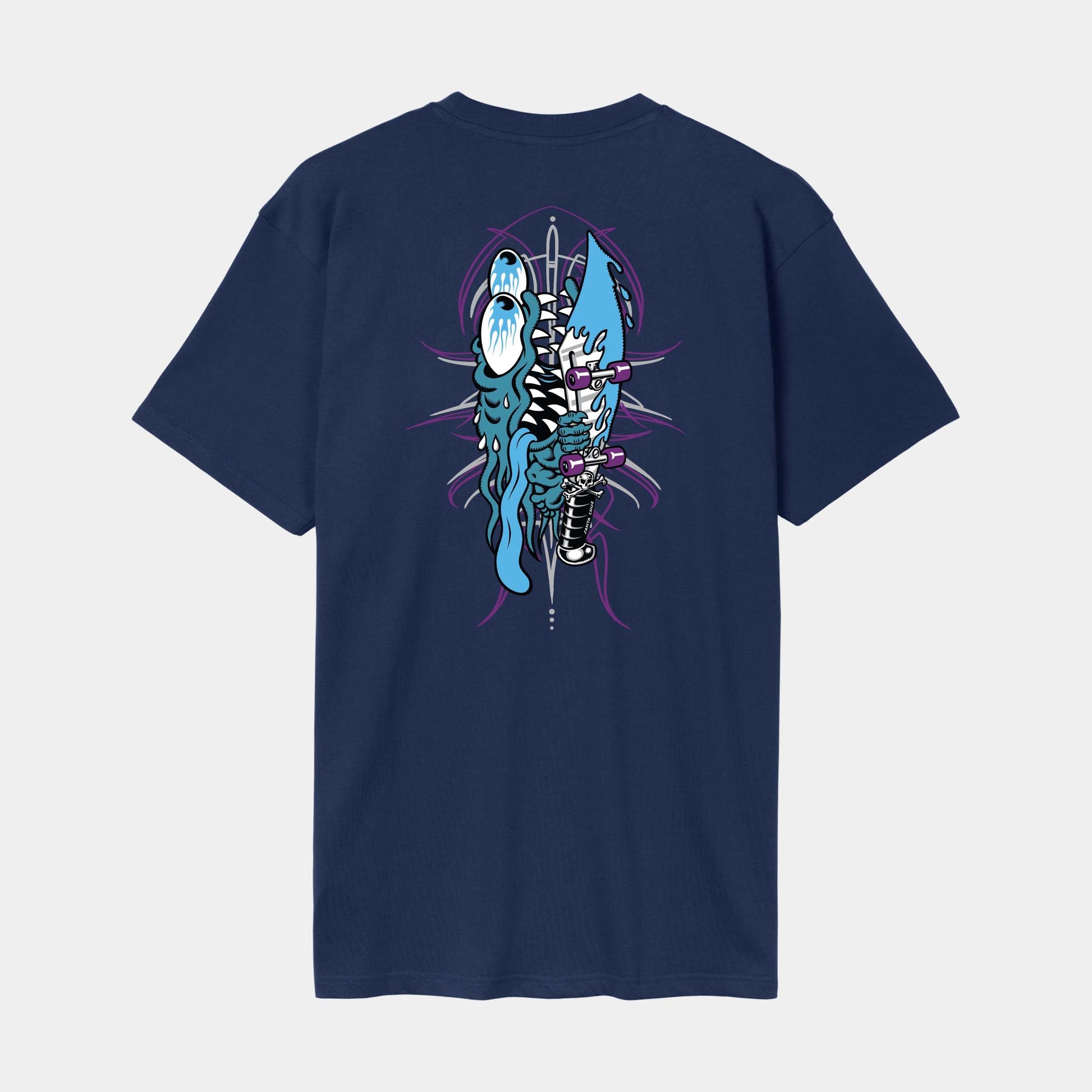 Santa Cruz | Meek Pinstripe Slasher T Shirt Midnight Blue