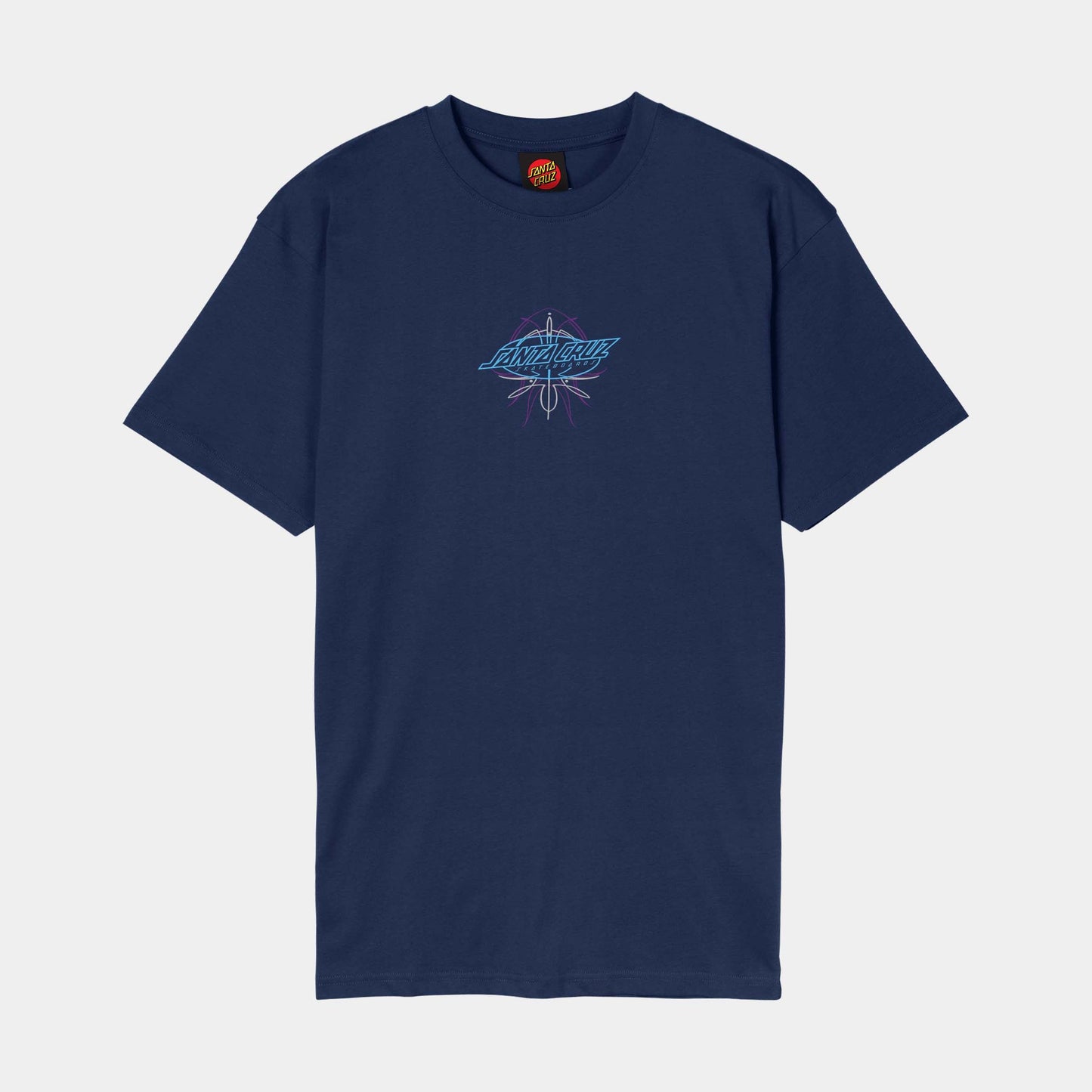 Santa Cruz | Meek Pinstripe Slasher T Shirt Midnight Blue