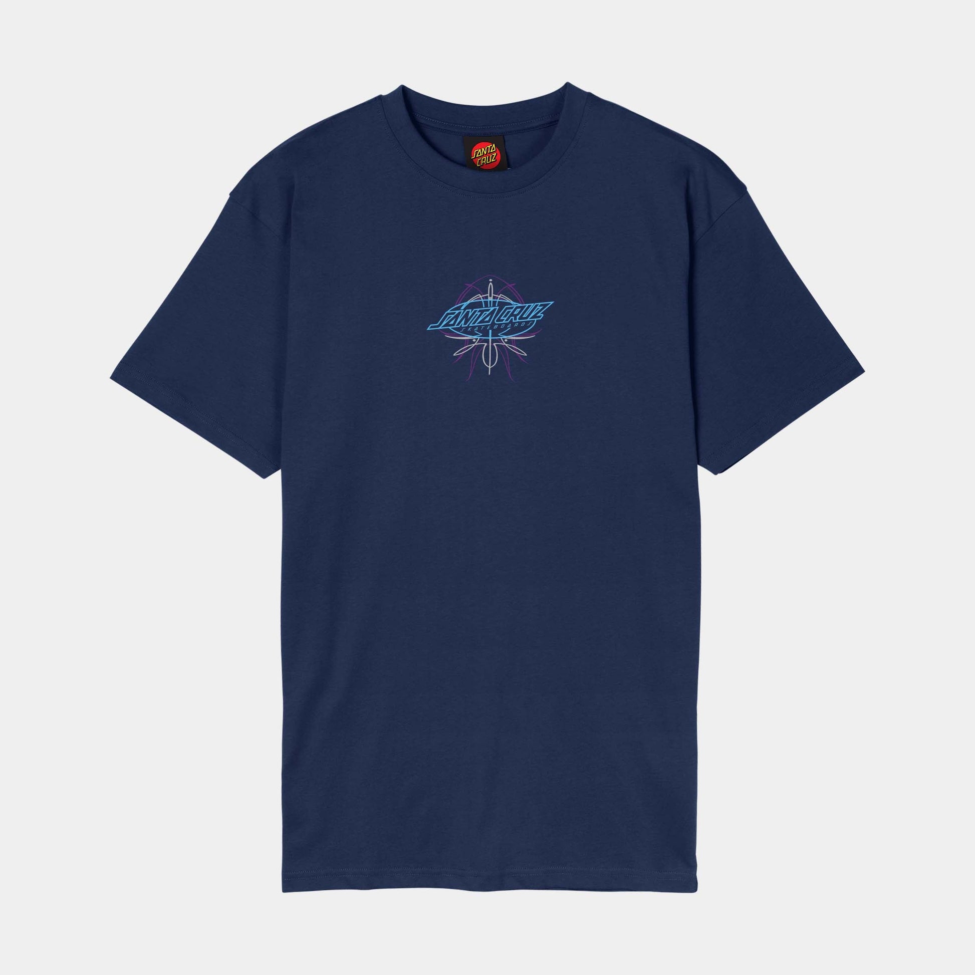 Santa Cruz | Meek Pinstripe Slasher T Shirt Midnight Blue