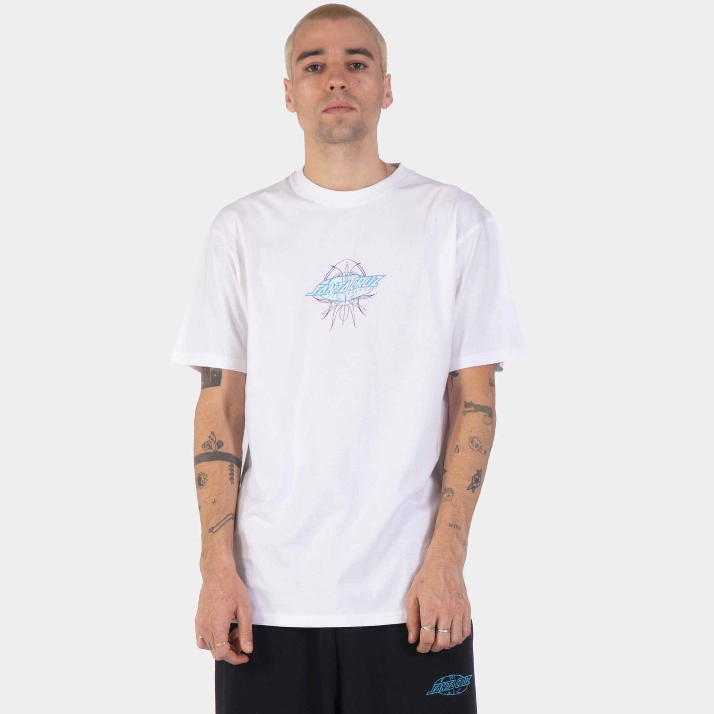 Santa Cruz | Meek Pinstripe Slasher T Shirt White