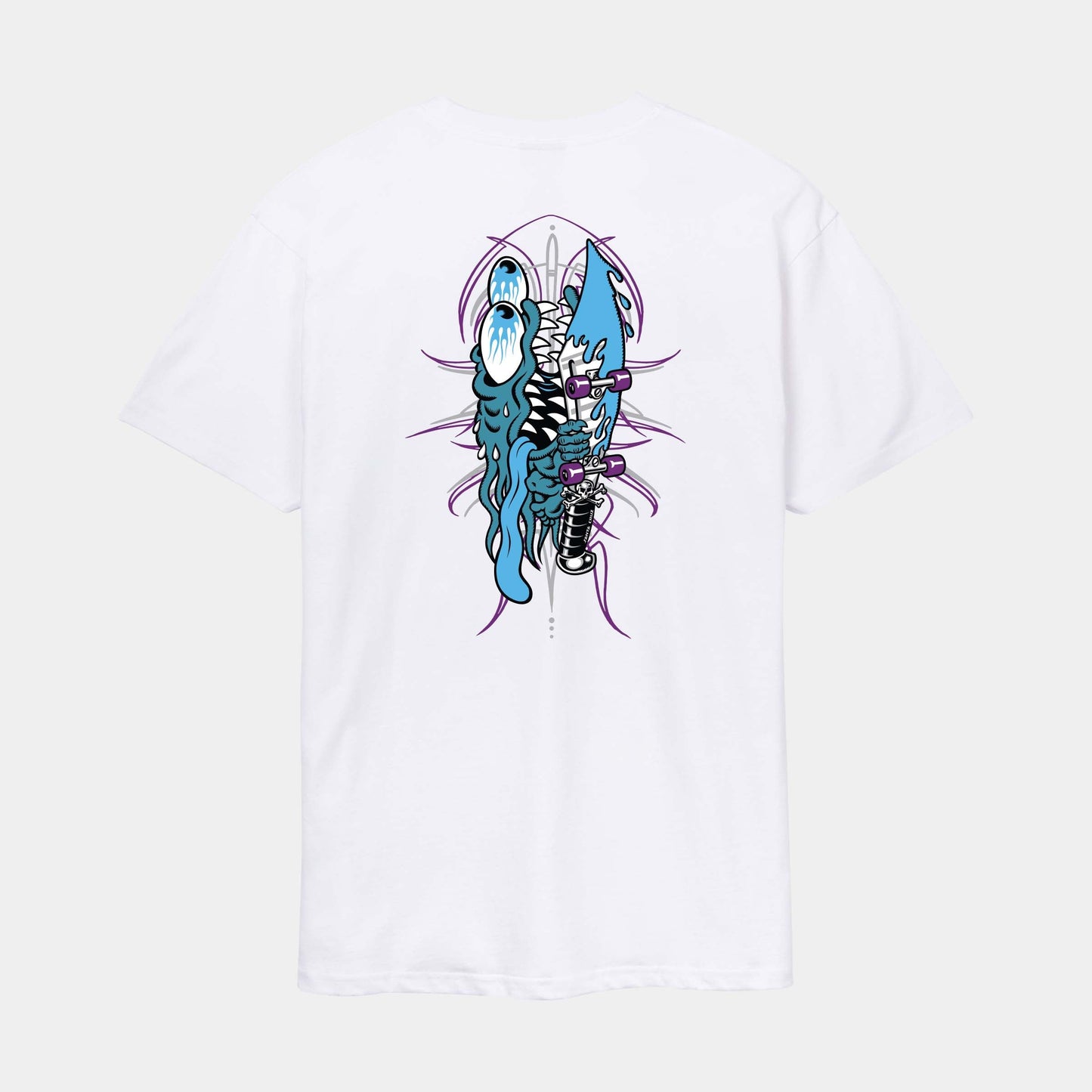 Santa Cruz | Meek Pinstripe Slasher T Shirt White