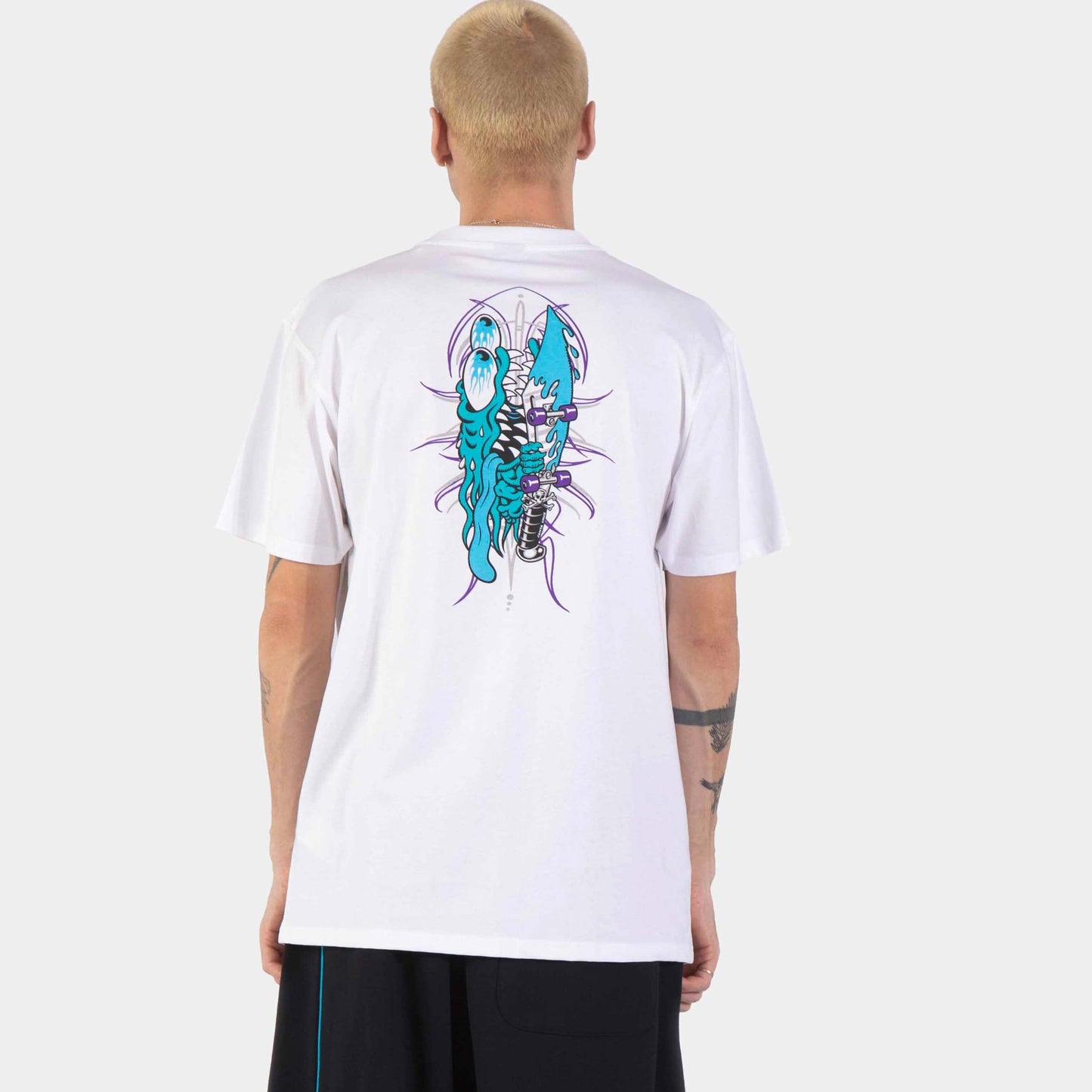 Santa Cruz | Meek Pinstripe Slasher T Shirt White