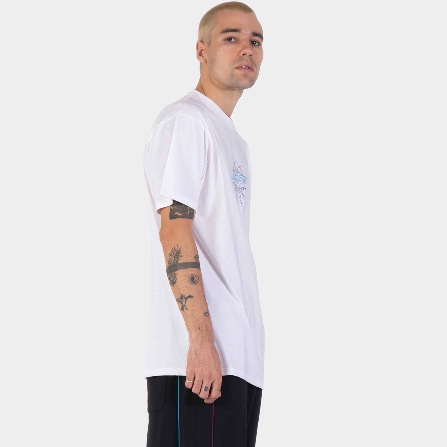Santa Cruz | Meek Pinstripe Slasher T Shirt White