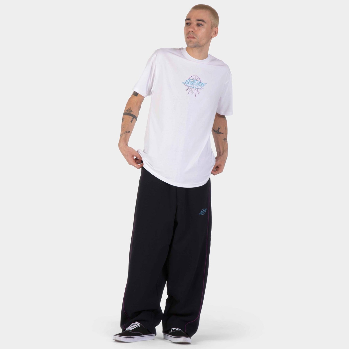 Santa Cruz | Meek Pinstripe Slasher T Shirt White
