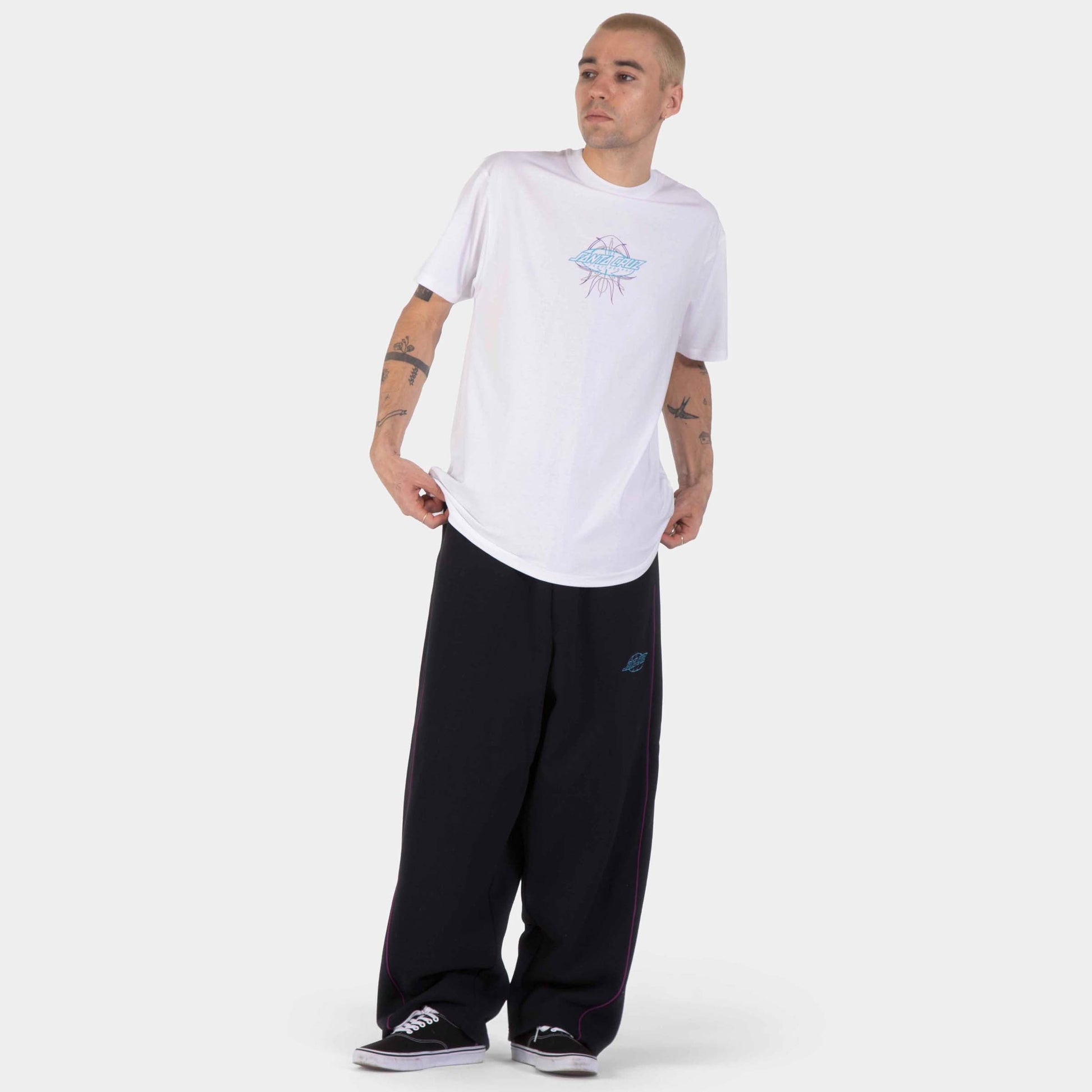 Santa Cruz | Meek Pinstripe Slasher T Shirt White