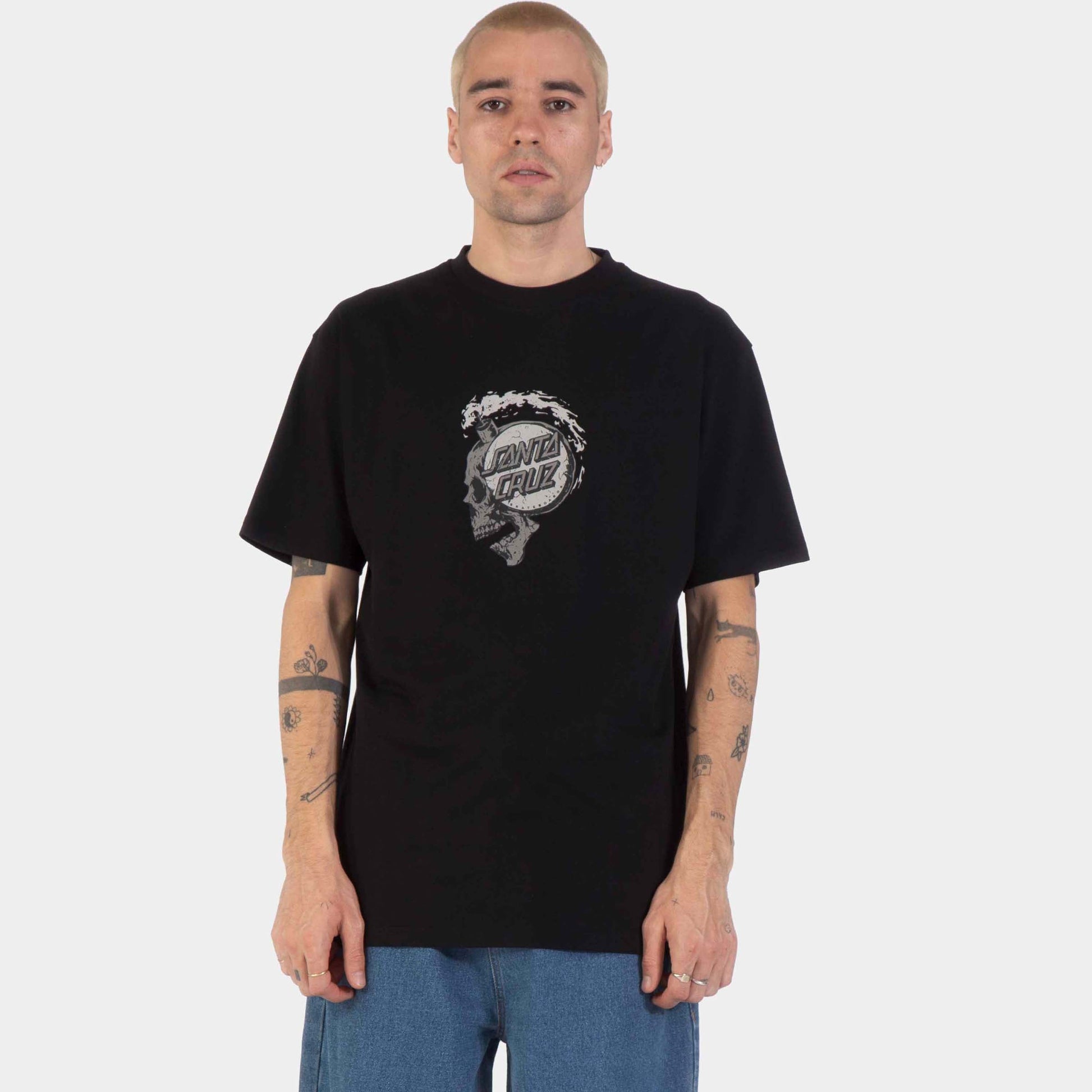 Santa Cruz | Short Fuse Front T Shirt Black