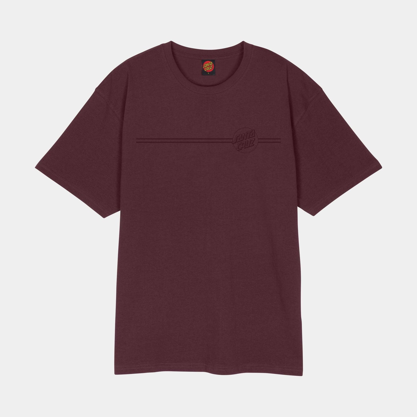 Santa Cruz | Tonal Opus Dot Stripe T Shirt Dark Plum