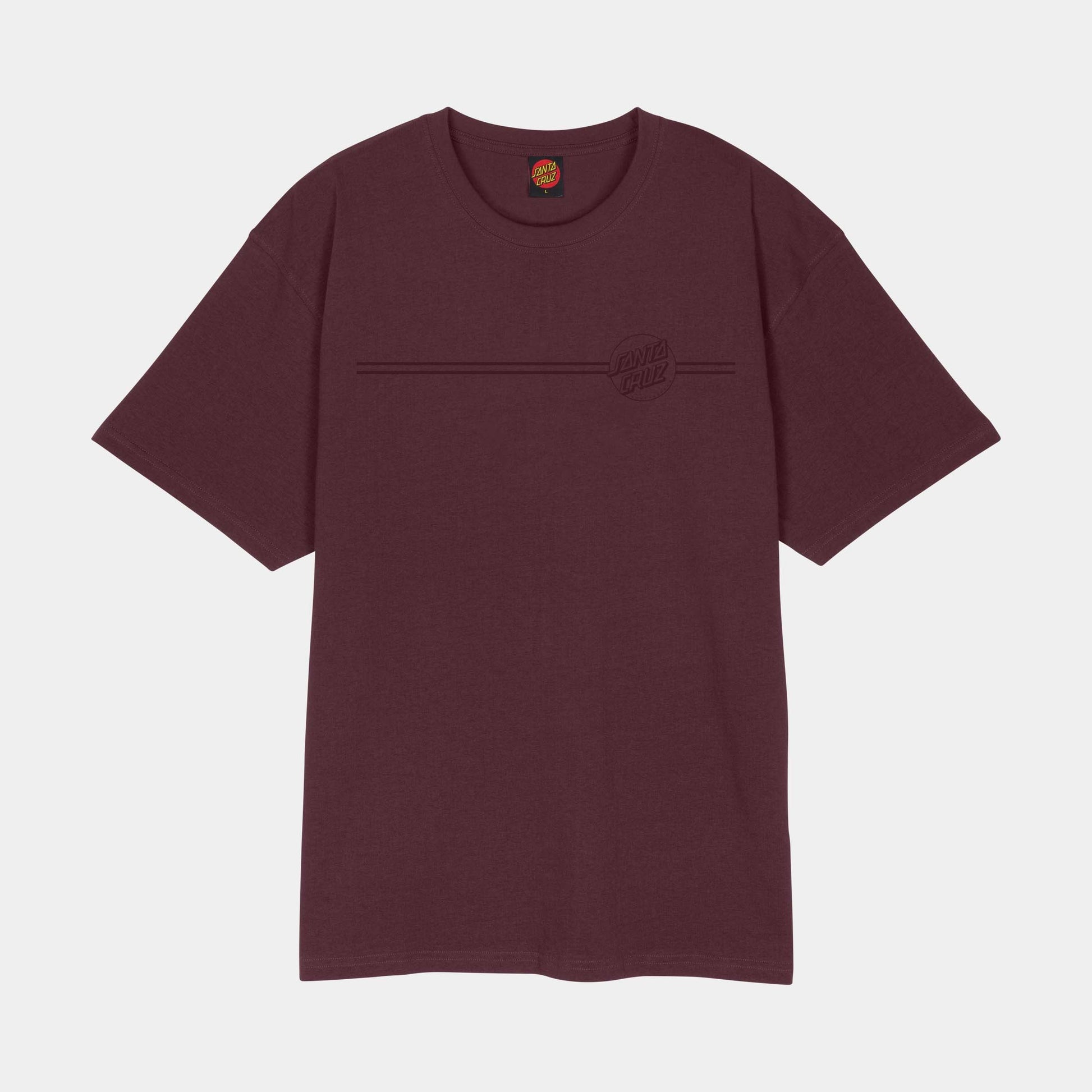 Santa Cruz | Tonal Opus Dot Stripe T Shirt Dark Plum