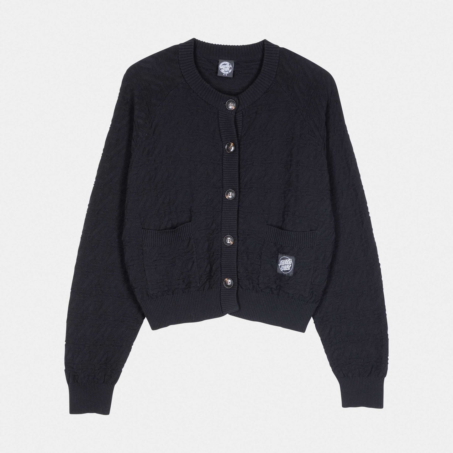 Santa Cruz Wharf Knit Cardigan Black