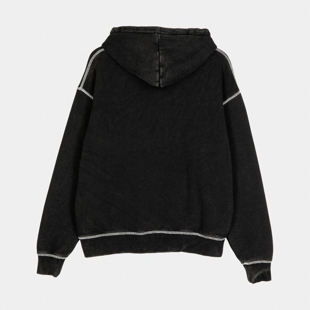 Santa Cruz | Moon Dot Reflection Front Hoodie Black Acid Wash