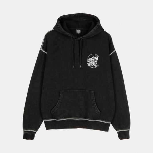 Santa Cruz | Moon Dot Reflection Front Hoodie Black Acid Wash