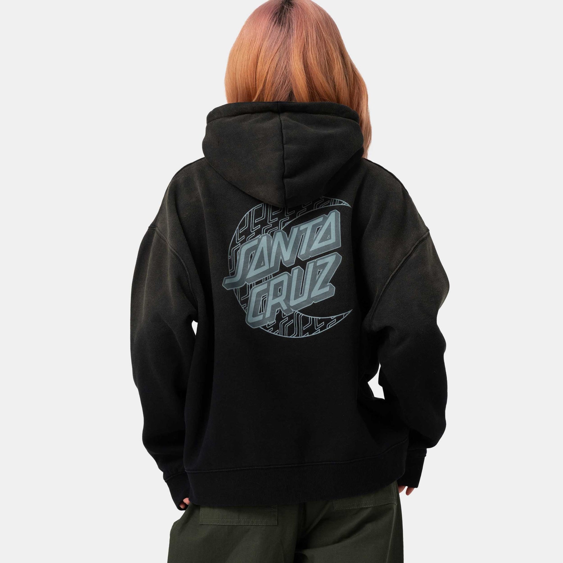 Santa Cruz Imprint Moon Dot Hoodie Black Wash