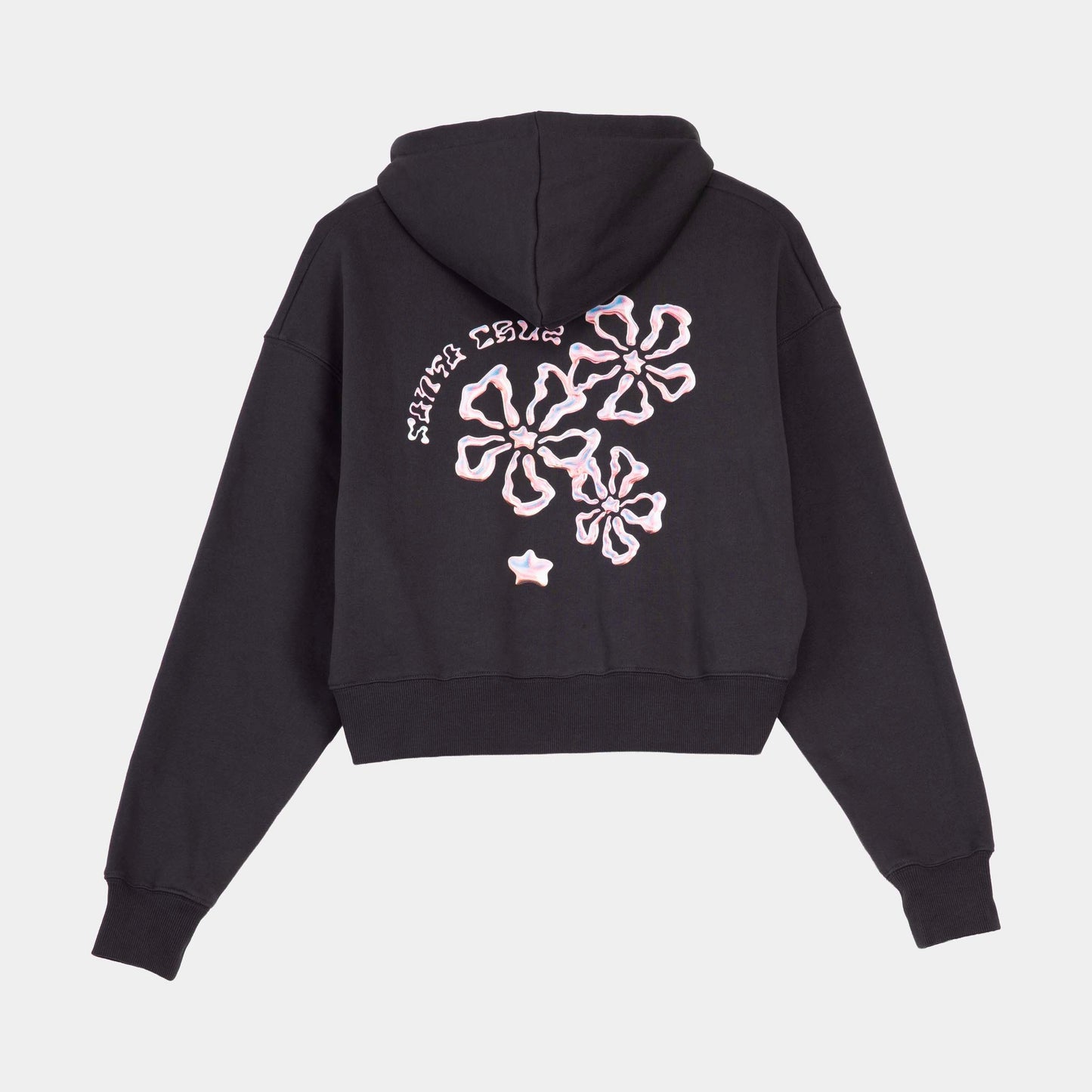Santa Cruz | Chrome Flower Stack Hoodie Black Wash