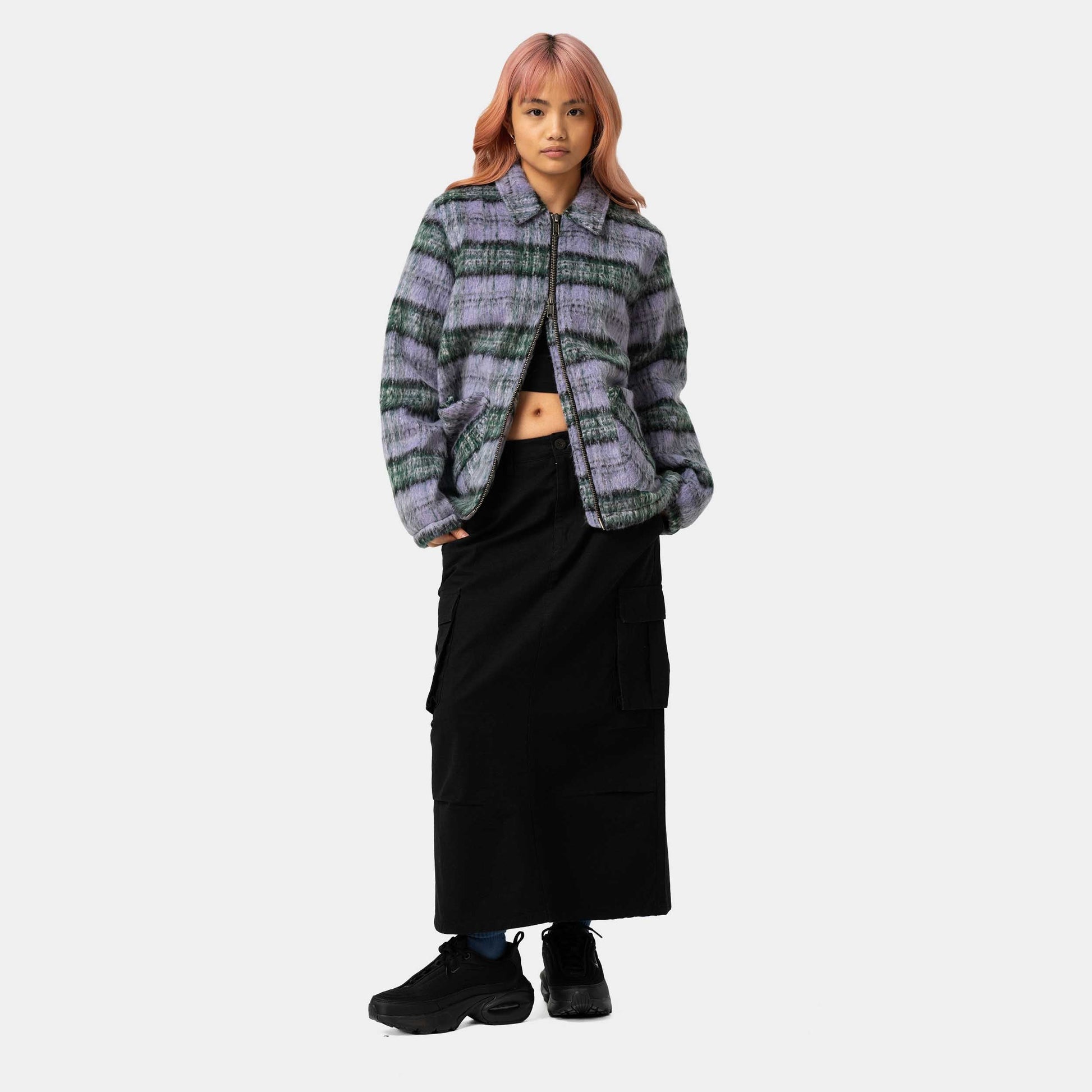 Santa Cruz Harbour Jacket Purple/Green Check