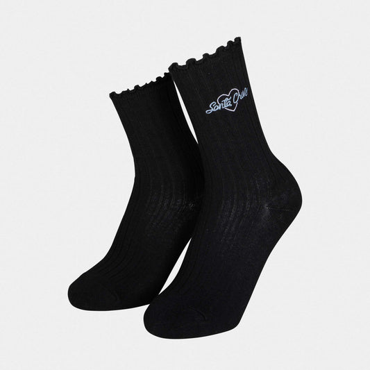 Santa Cruz Love Script Socks (2 Pack) Socks Black & White