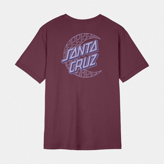 Santa Cruz Imprint Moon Dot T-Shirt Dark Cherry