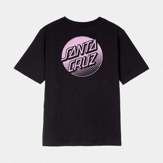 Santa Cruz Mono Stamped Dot T-Shirt Black