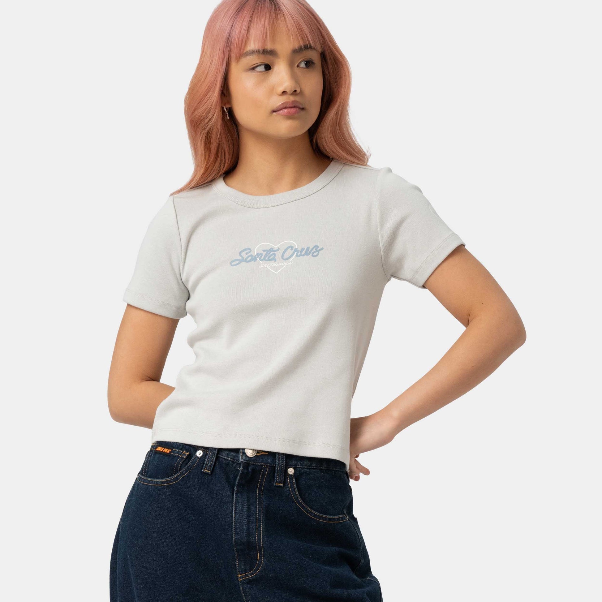 Santa Cruz Love Script T-Shirt Mist