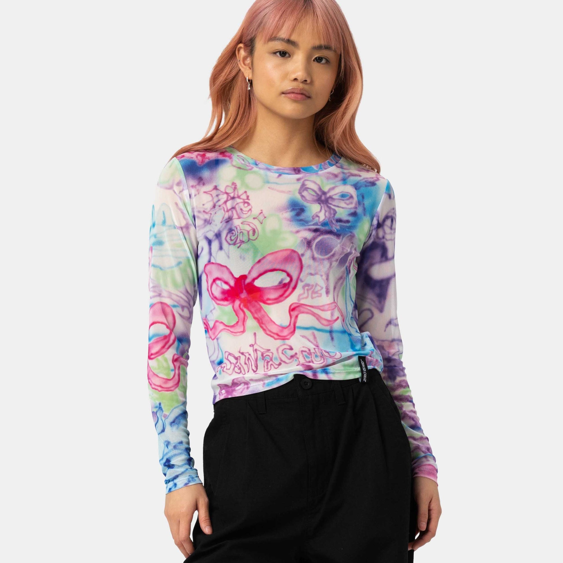 Santa Cruz Strip Digi Mesh L/S Top Critter