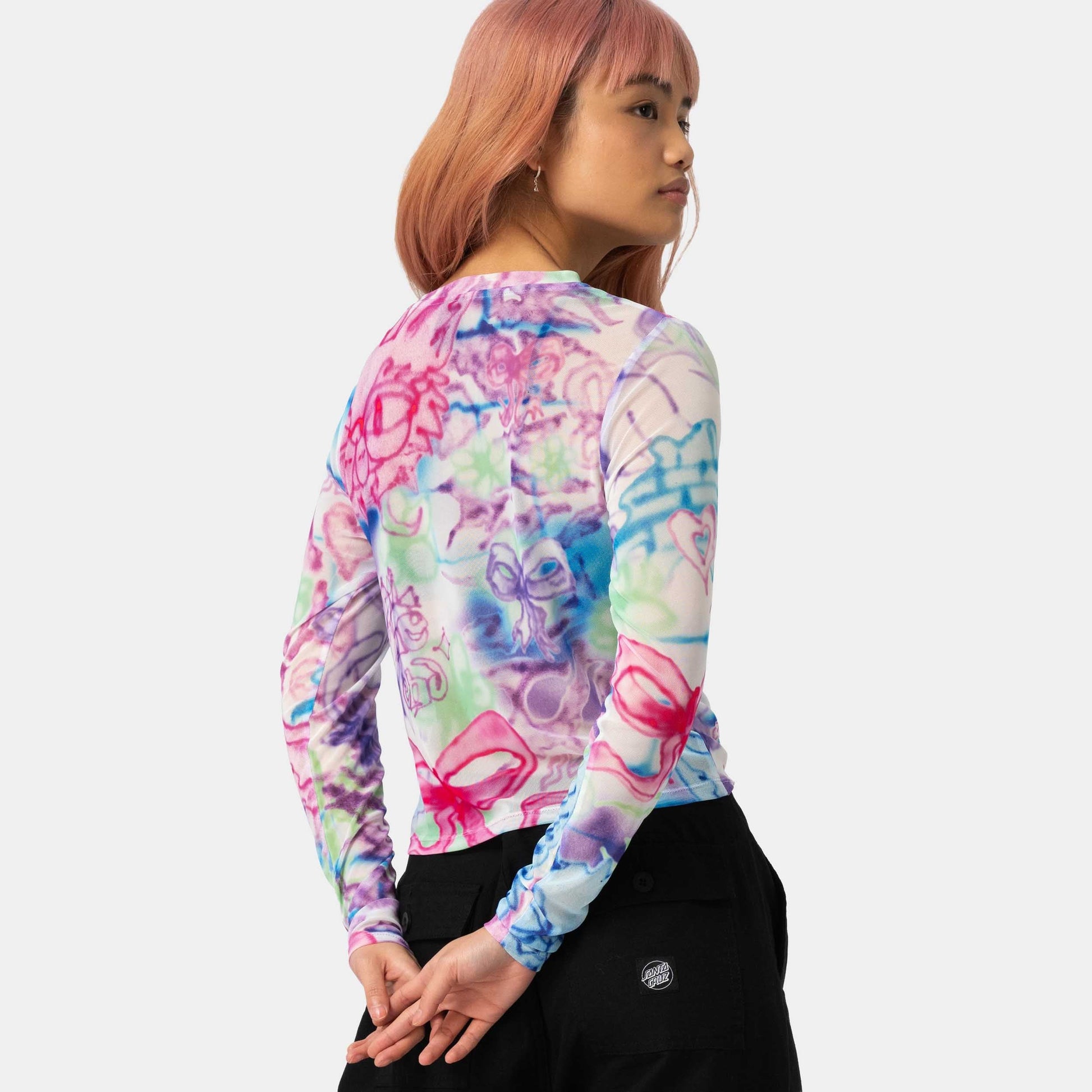 Santa Cruz Strip Digi Mesh L/S Top Critter