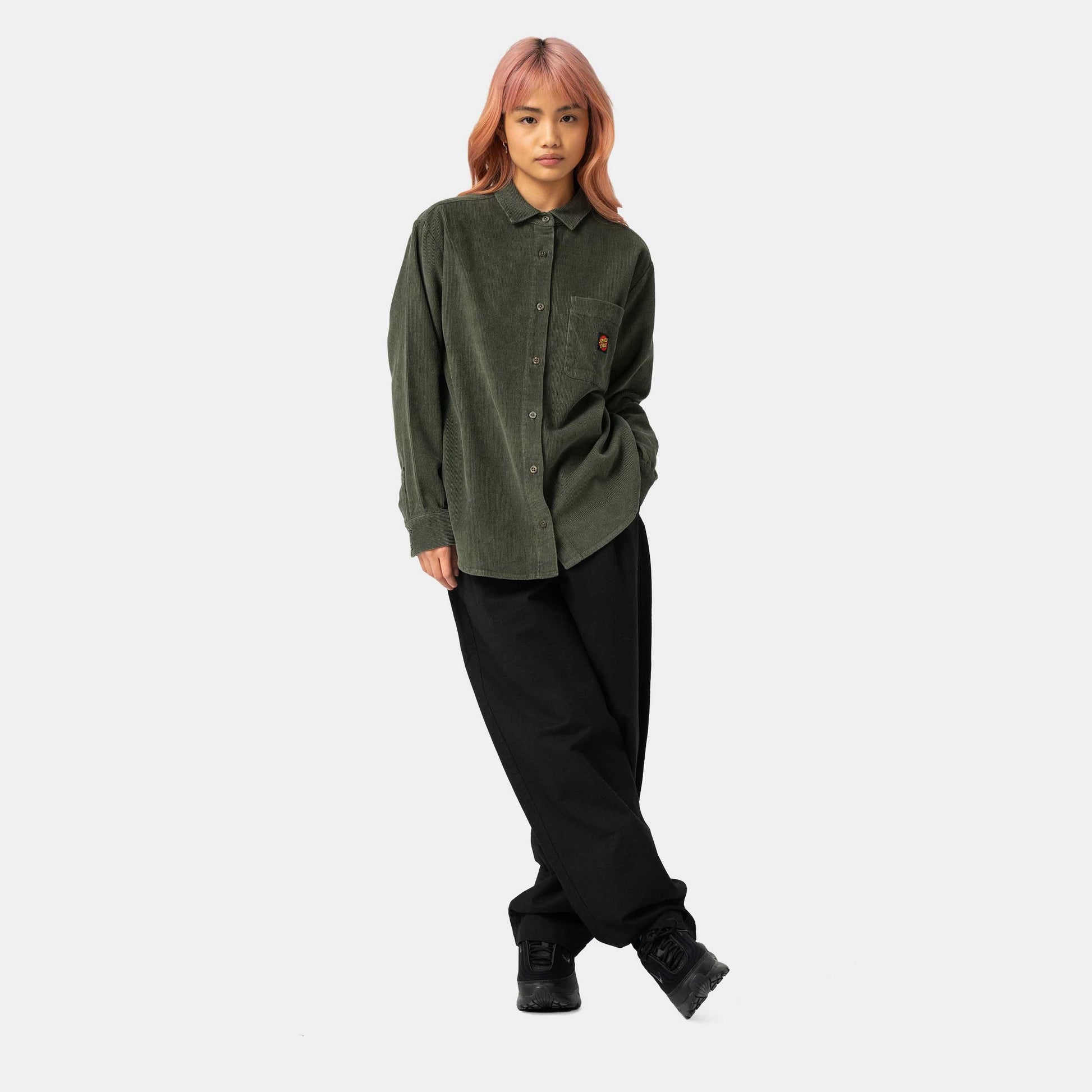 Santa Cruz Classic Label L/S Shirt Dark Moss