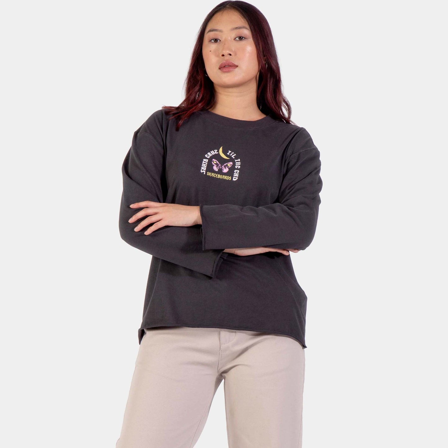 Santa Cruz | Night Visions Mini Long Sleeve T Shirt Charcoal Wash
