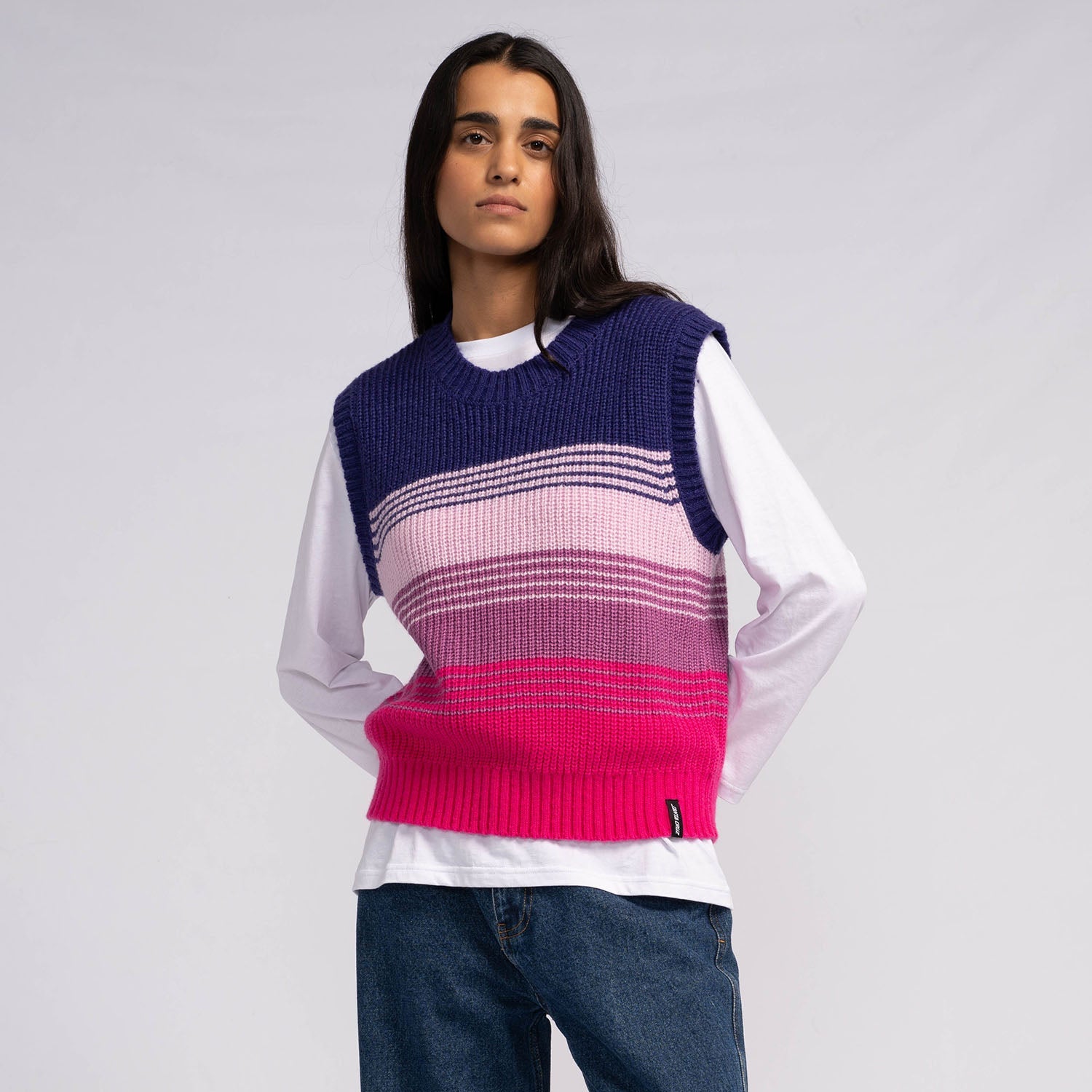 Santa Cruz Afterglow Knit Vest - Purple/Pink Fade