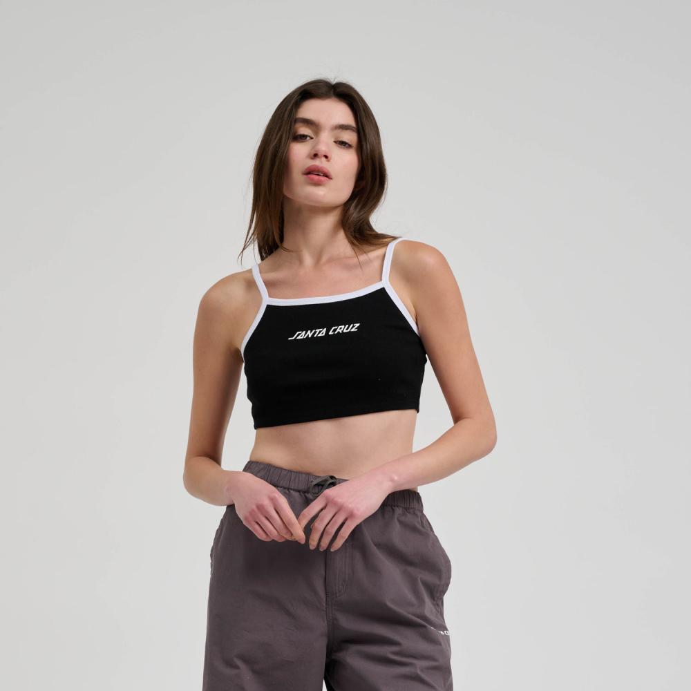 Santa Cruz | Strip Contrast Vest Black White