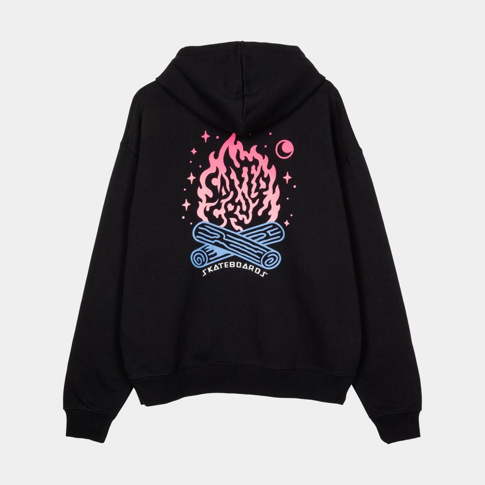 Santa Cruz | Starry Campfire Zip Hoodie Black