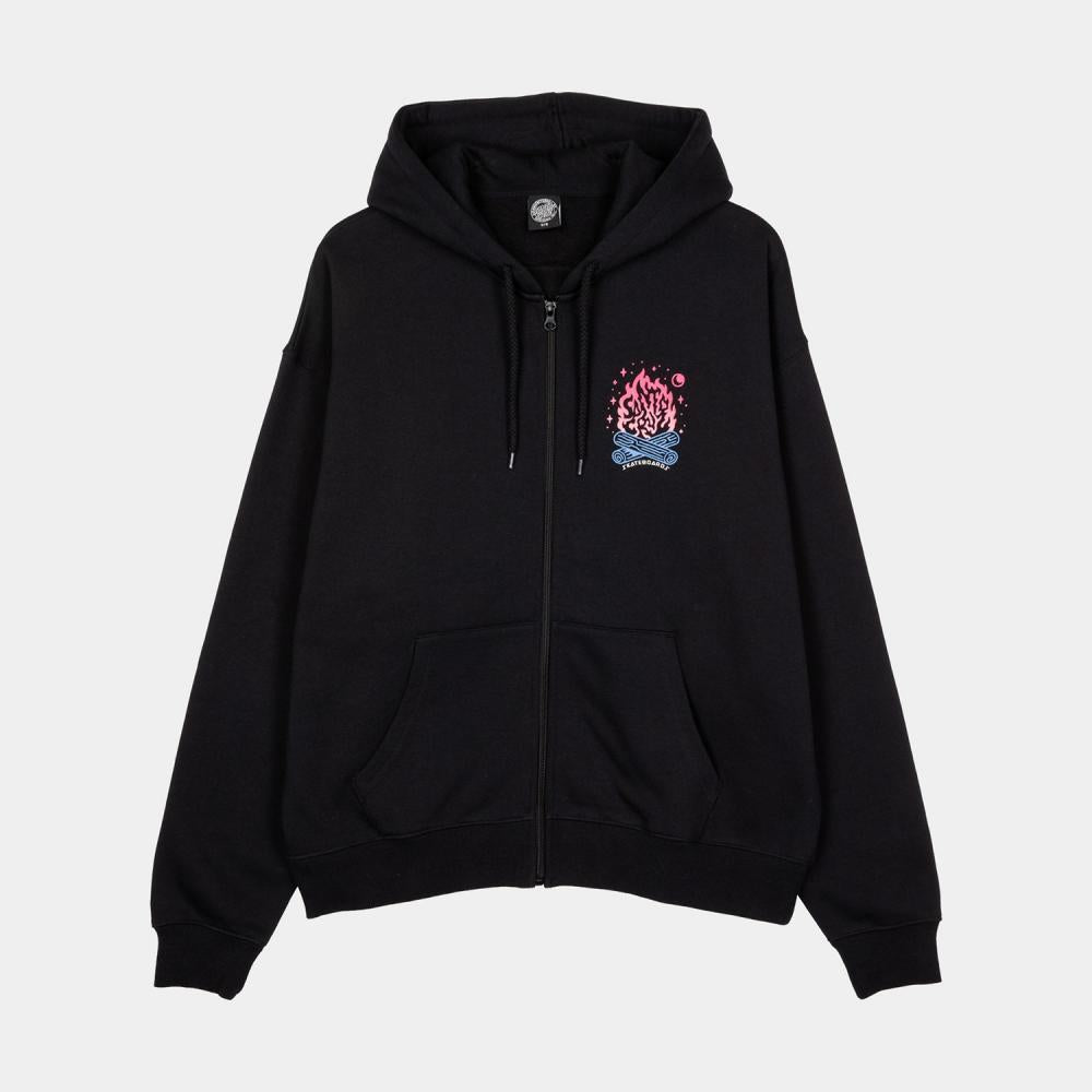 Santa Cruz | Starry Campfire Zip Hoodie Black