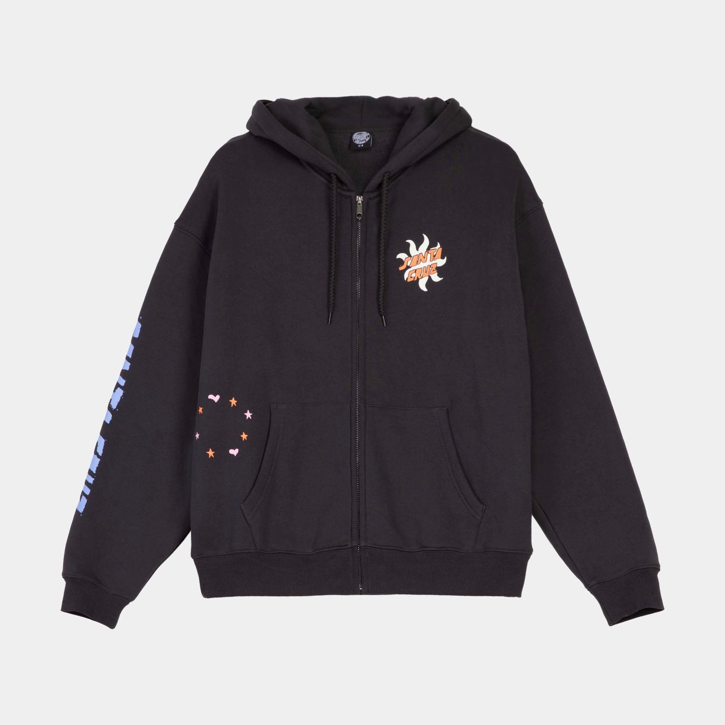 Santa Cruz | Grow Zip Hoodie Black Wash