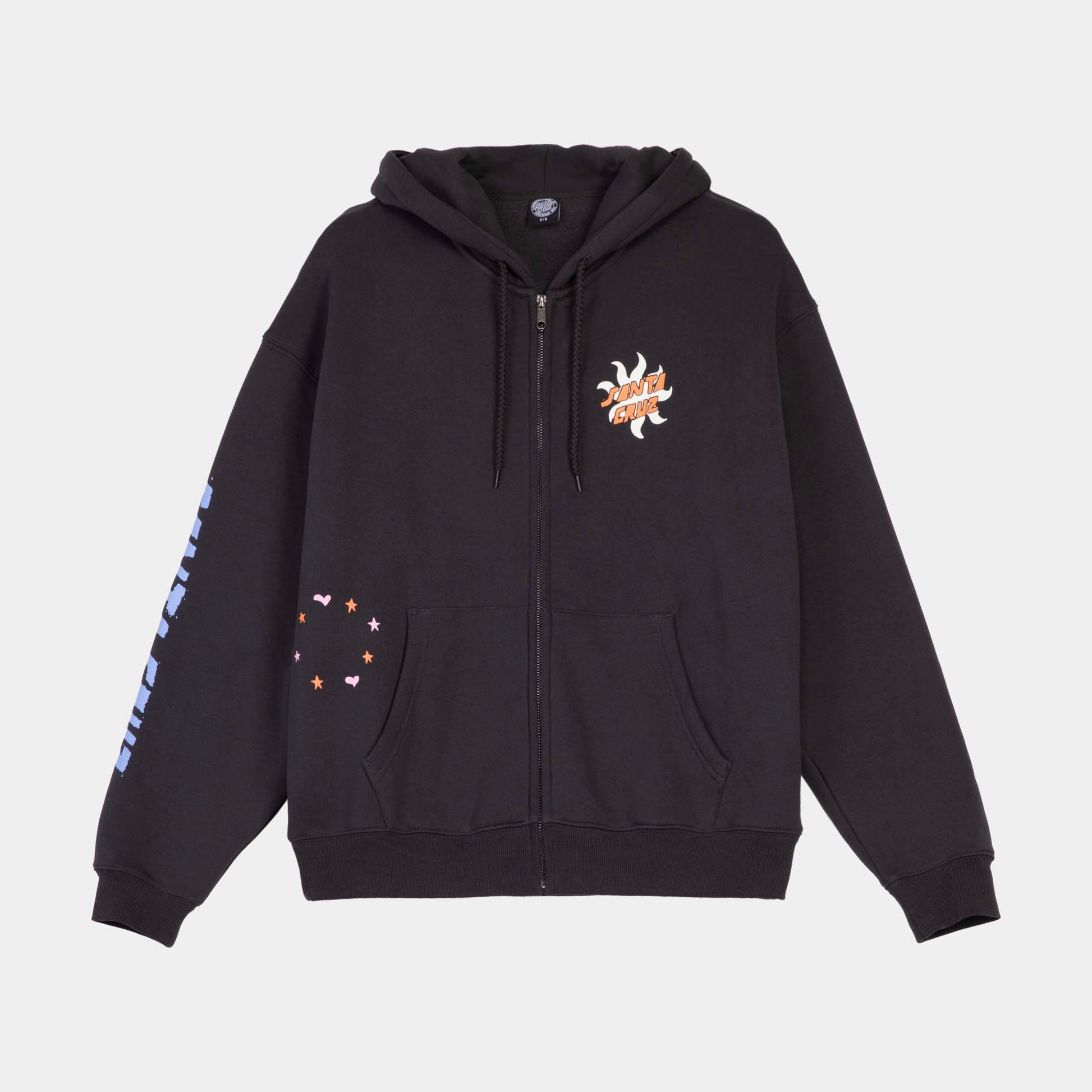 Santa Cruz | Grow Zip Hoodie Black Wash