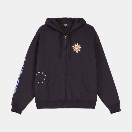 Santa Cruz | Grow Zip Hoodie Black Wash